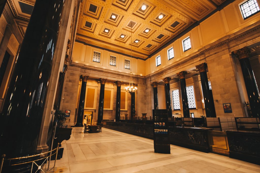 Innenansicht der Bank